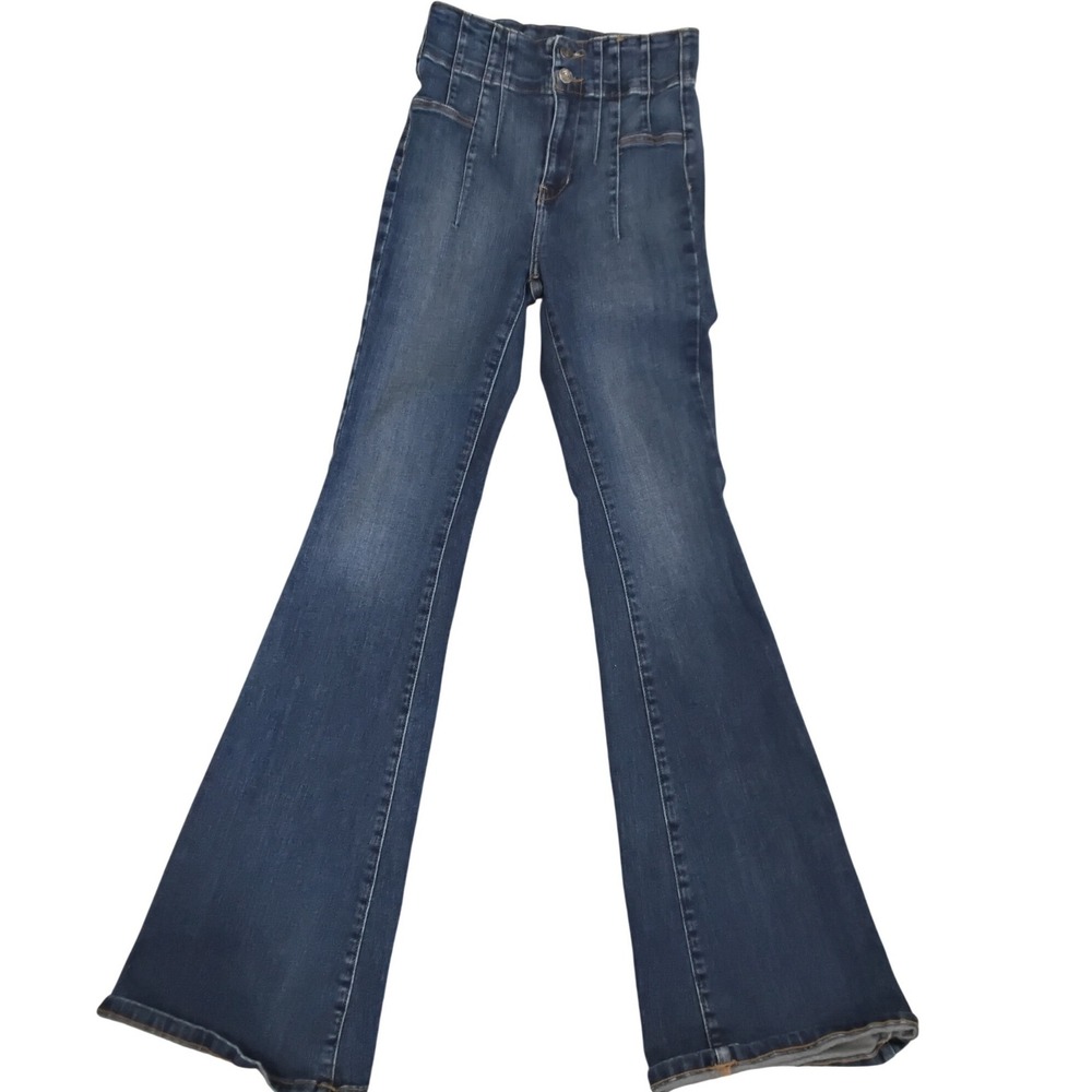 Free People We The Free Twenty-Seven High Rise‎ Flare Jeans Blue Size 27